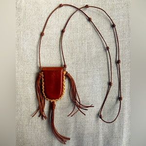 Caravana Tulum Leather Pouch Necklace